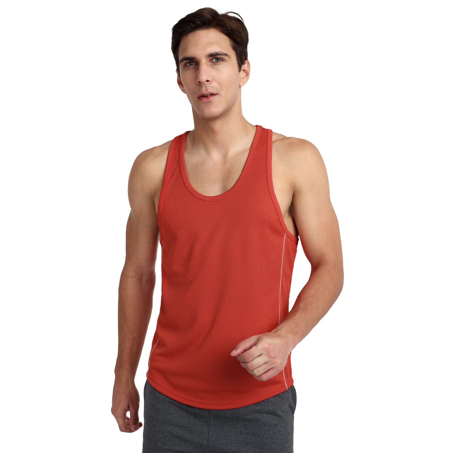 FAMIFIT Men's Quick Dry Breathable Athletic Gym Training Vest Tank Top