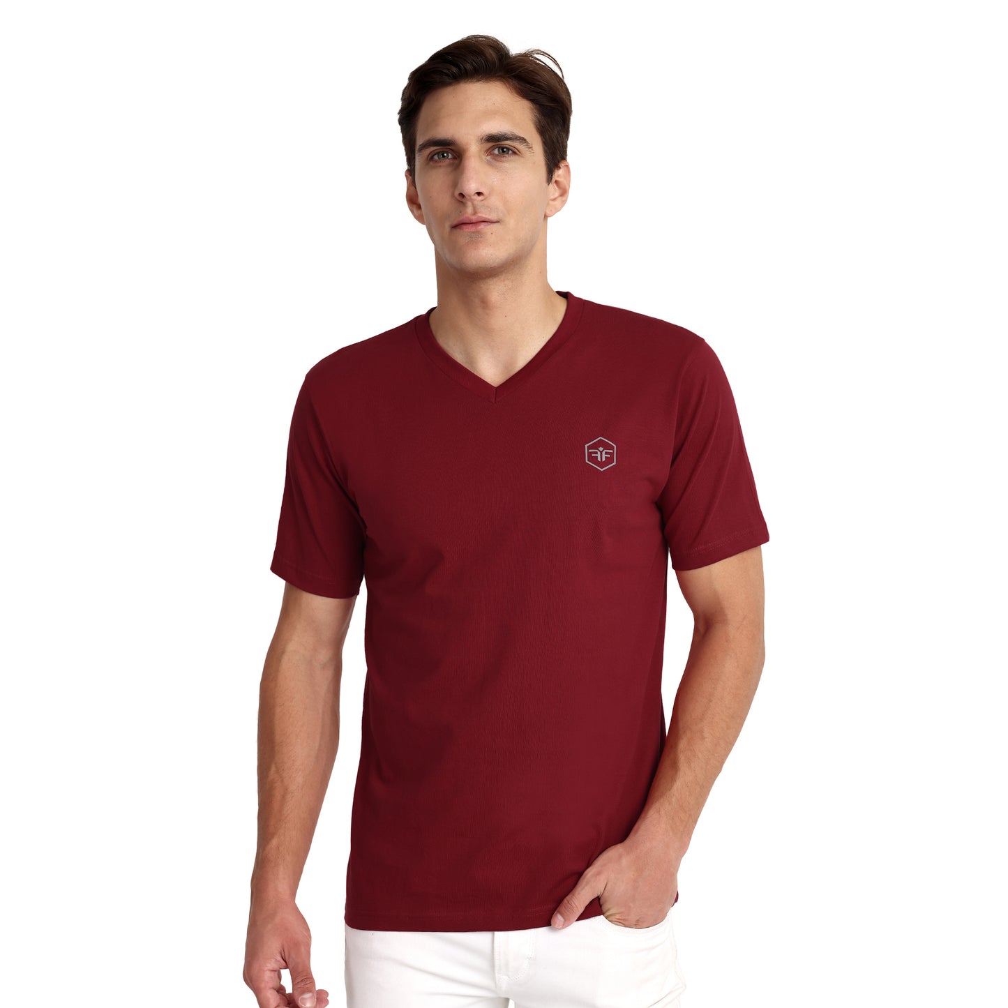V Neck Cotton Tshirts for Men - Casual, Gym wear, Sports and Other Activities