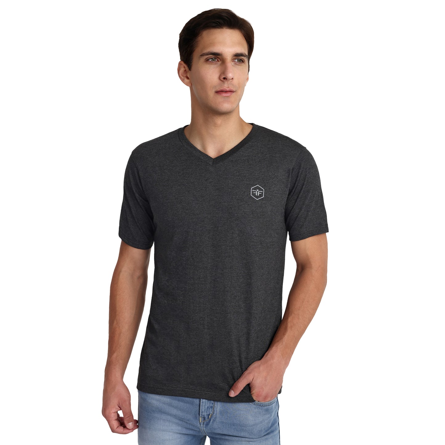 V Neck Cotton Tshirts for Men - Casual, Gym wear, Sports and Other Activities