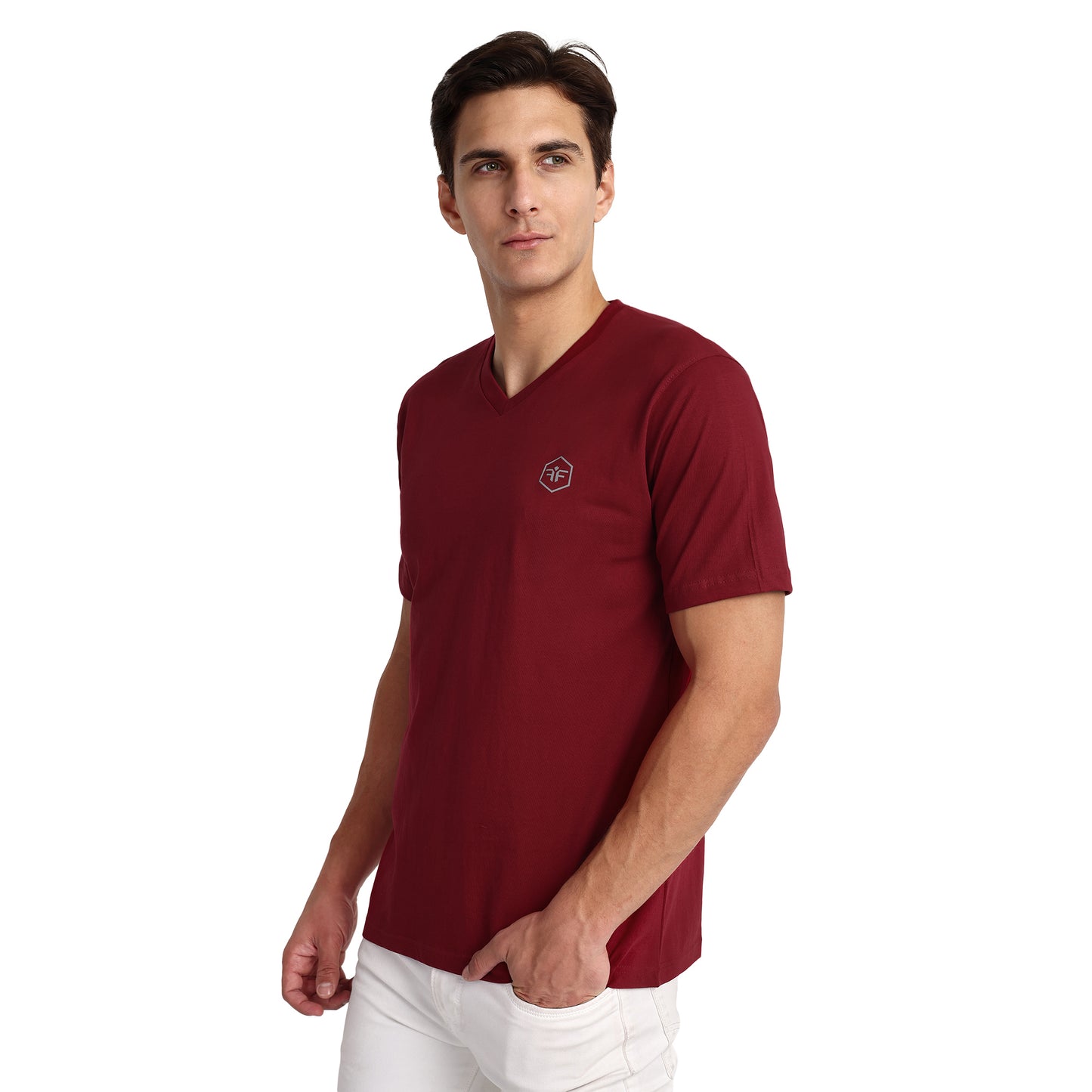 V Neck Cotton Tshirts for Men - Casual, Gym wear, Sports and Other Activities