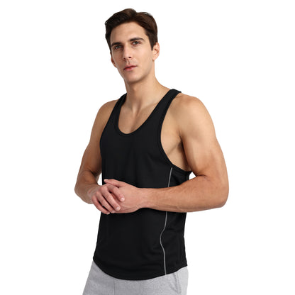 FAMIFIT Men's Quick Dry Breathable Athletic Gym Training Vest Tank Top