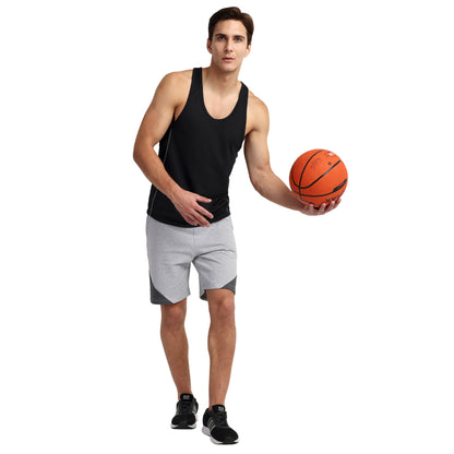 Famift Tank Top, Gym vest, sports wear, Back Y cut - Black