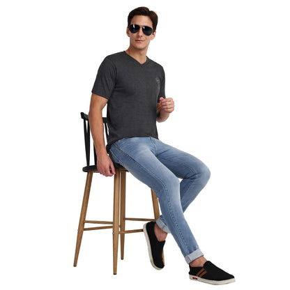 V Neck Cotton Tshirts for Men - Casual, Gym wear, Sports and Other Activities
