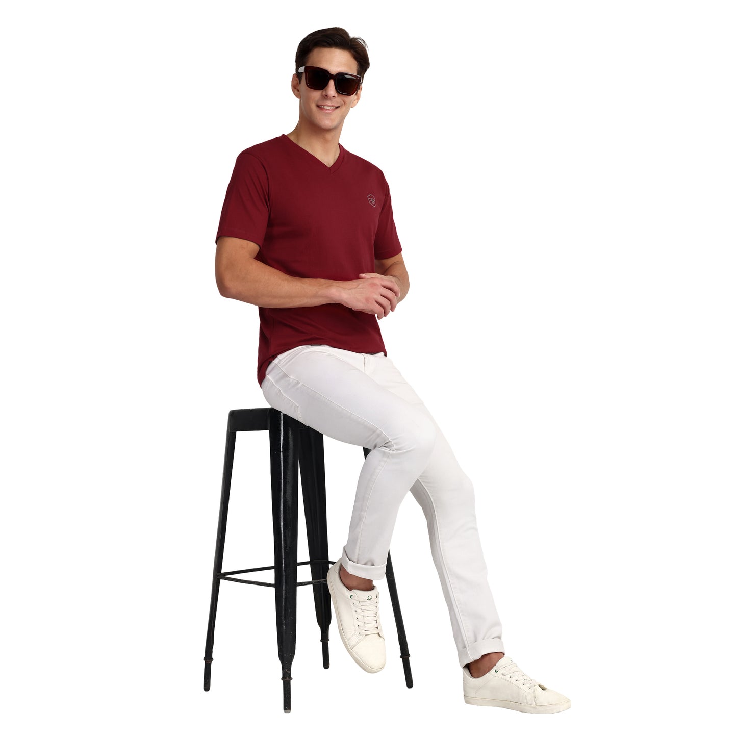 V Neck Cotton Tshirts for Men - Casual, Gym wear, Sports and Other Activities