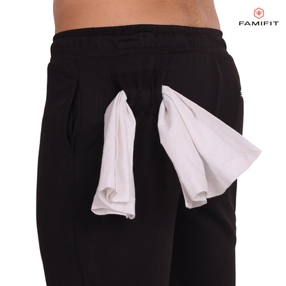 FamiFit 2-in-1 Multifunctional Knee-Length Workout Shorts for Men