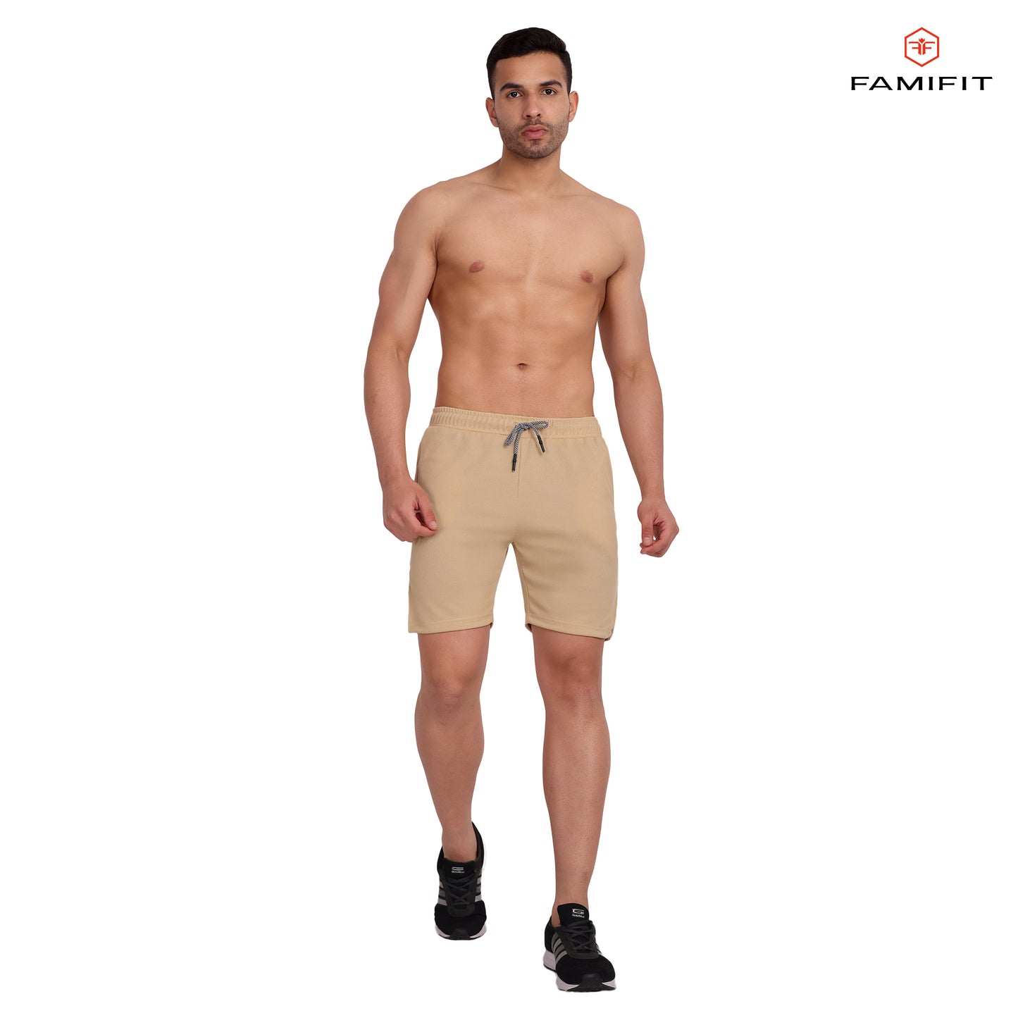 FamiFit 2-in-1 Multifunctional Knee-Length Workout Shorts for Men
