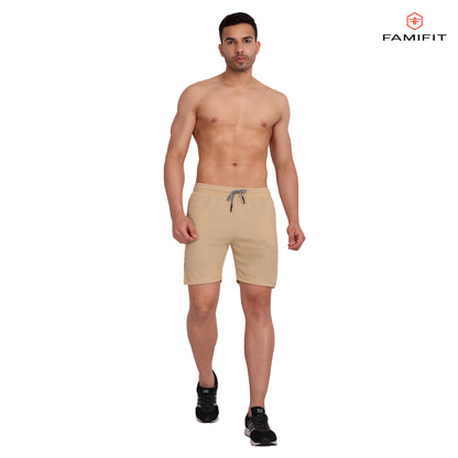 FamiFit 2-in-1 Multifunctional Knee-Length Workout Shorts for Men