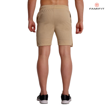 FamiFit 2-in-1 Multifunctional Knee-Length Workout Shorts for Men