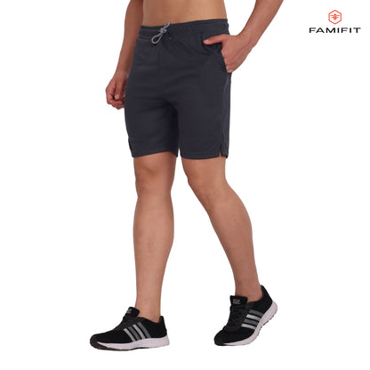 FamiFit 2-in-1 Multifunctional Knee-Length Workout Shorts for Men