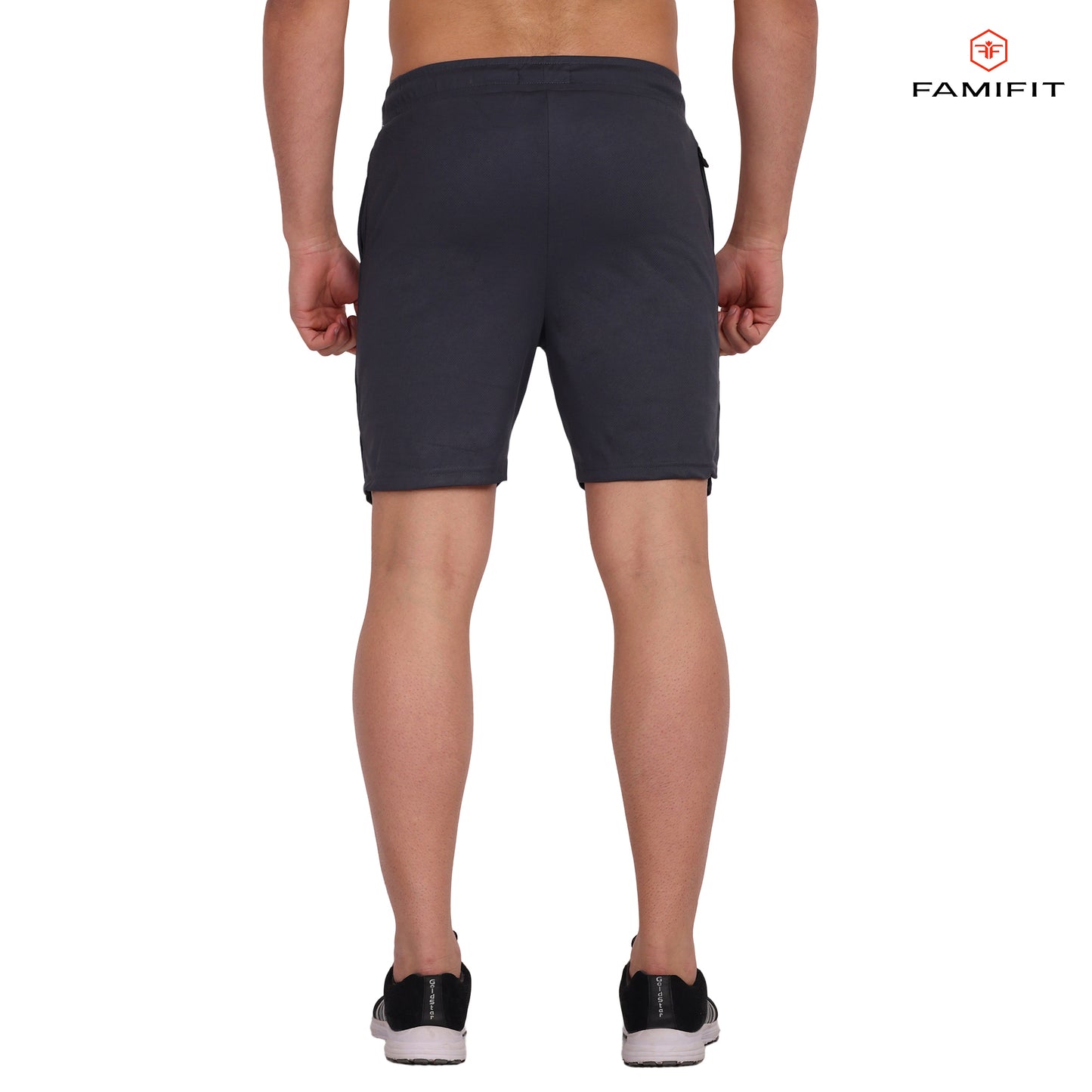 FamiFit 2-in-1 Multifunctional Knee-Length Workout Shorts for Men