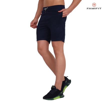 FamiFit 2-in-1 Multifunctional Knee-Length Workout Shorts for Men
