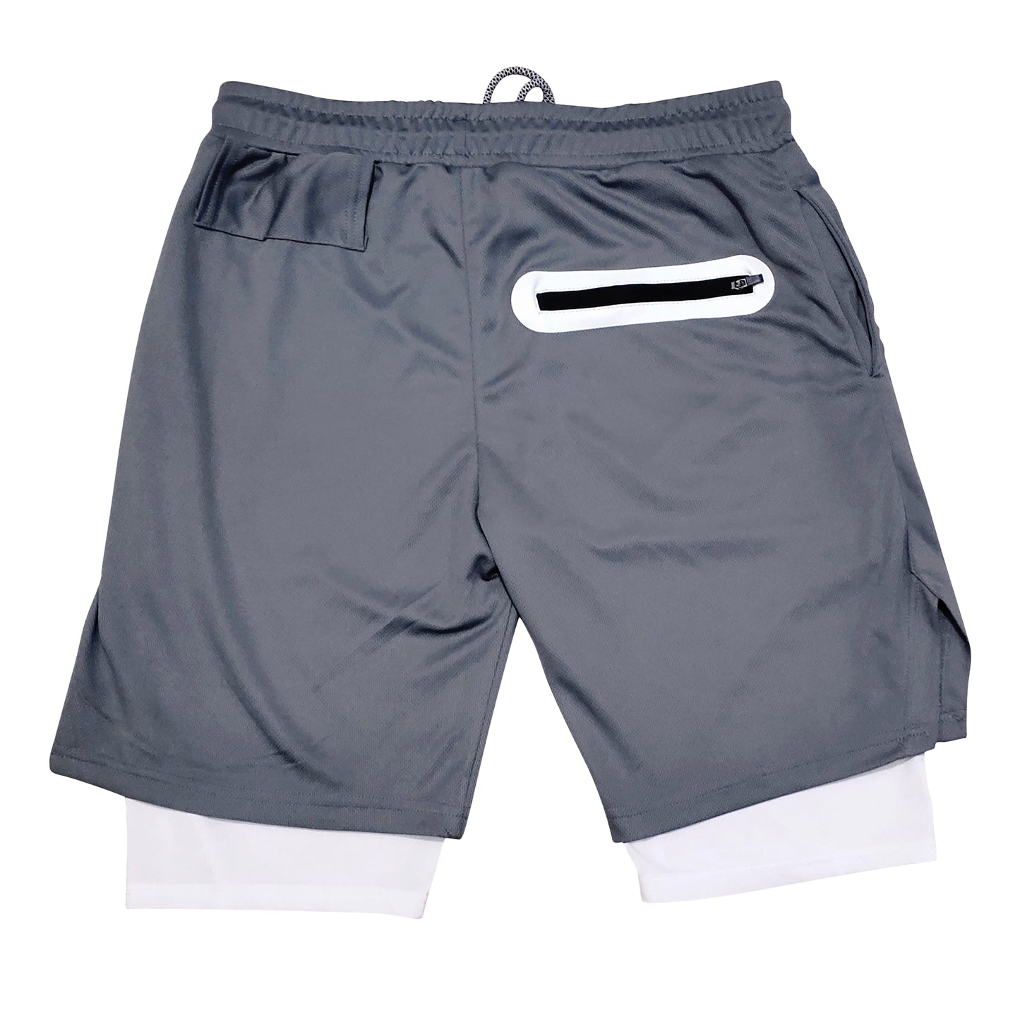 Layered shorts - with towel Loop - Grey