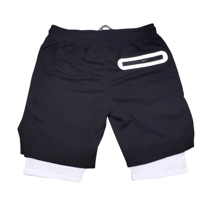 Layered shorts - with towel Loop - Black
