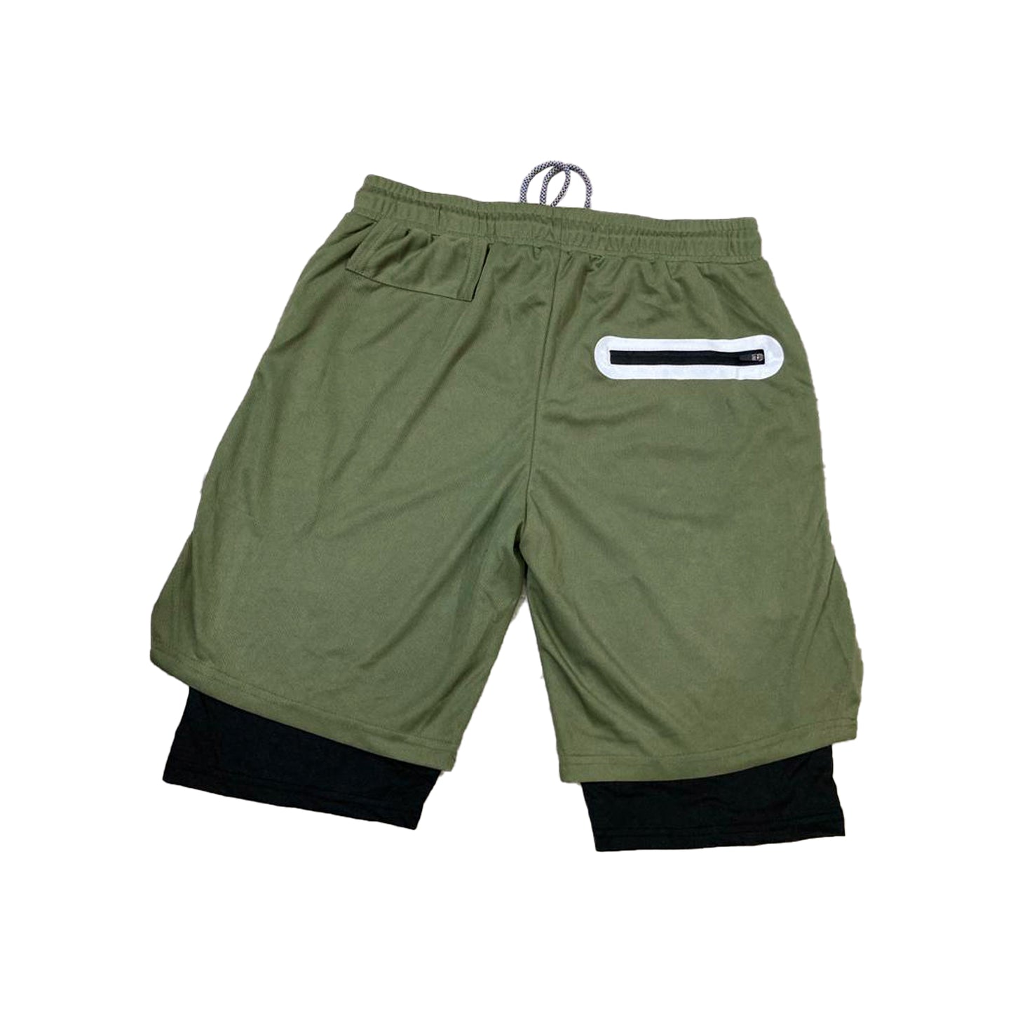 Layered shorts - with towel Loop - Green
