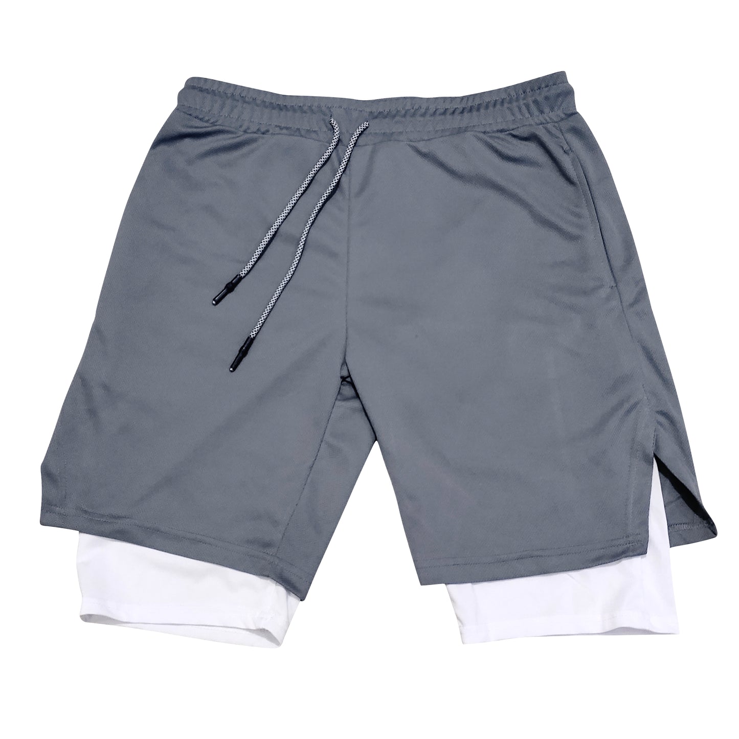 Layered shorts - with towel Loop - Grey